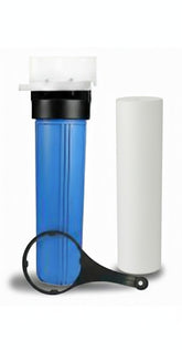 20" Big Blue Water Filter Housing/Canister 1" NPT w/ Pressure Release + Filter (4.5" x 20")